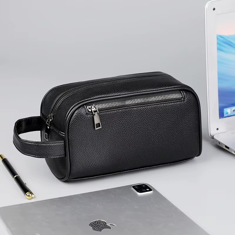 Leather Toiletries Bag for Men