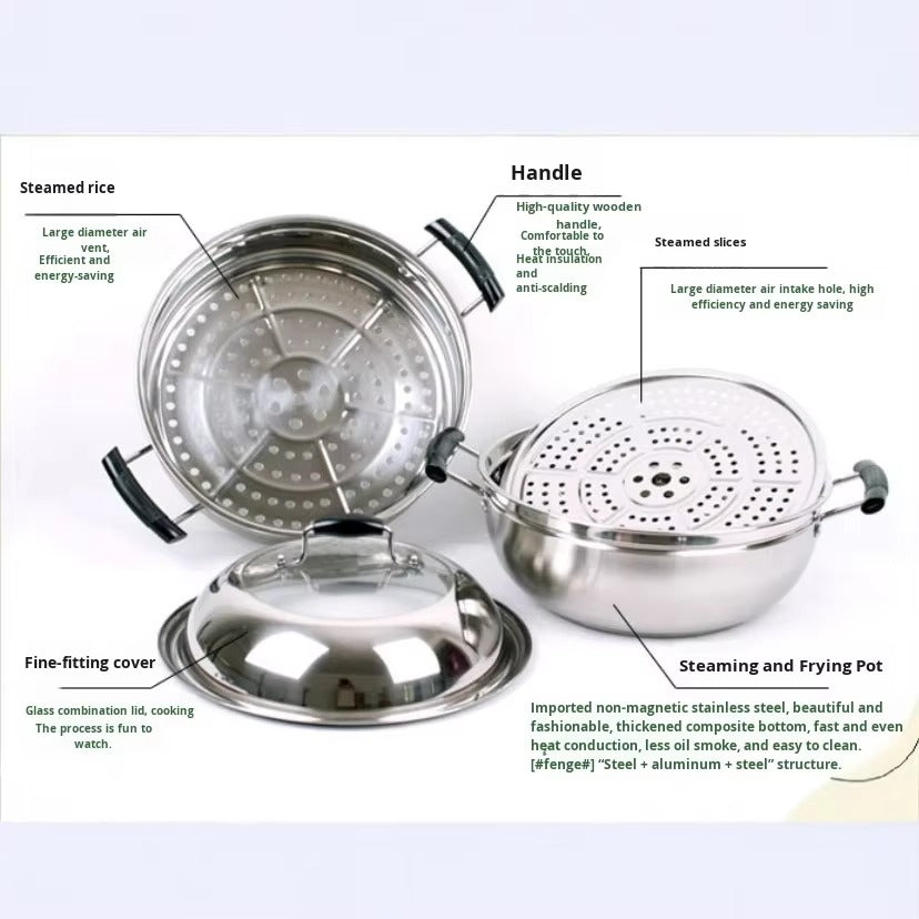 3Layer Food Steamer (28cm)