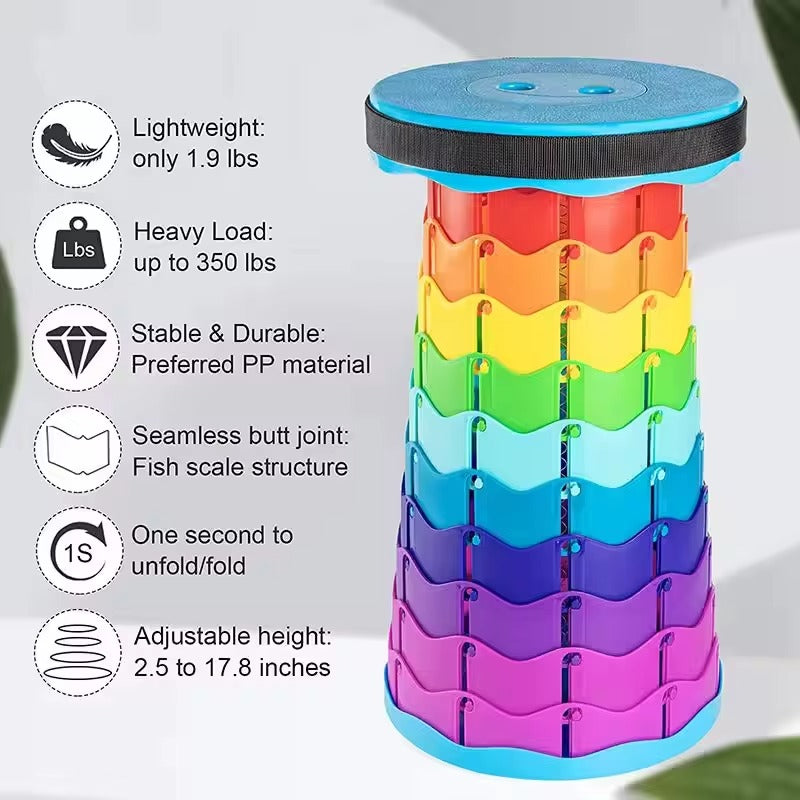 Folding Telescopic Stool for Camping