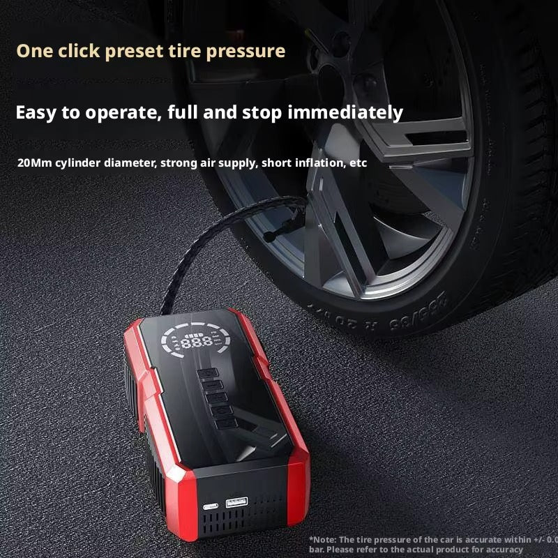 4 In1 Portable Tire Inflator Car Jump Starter